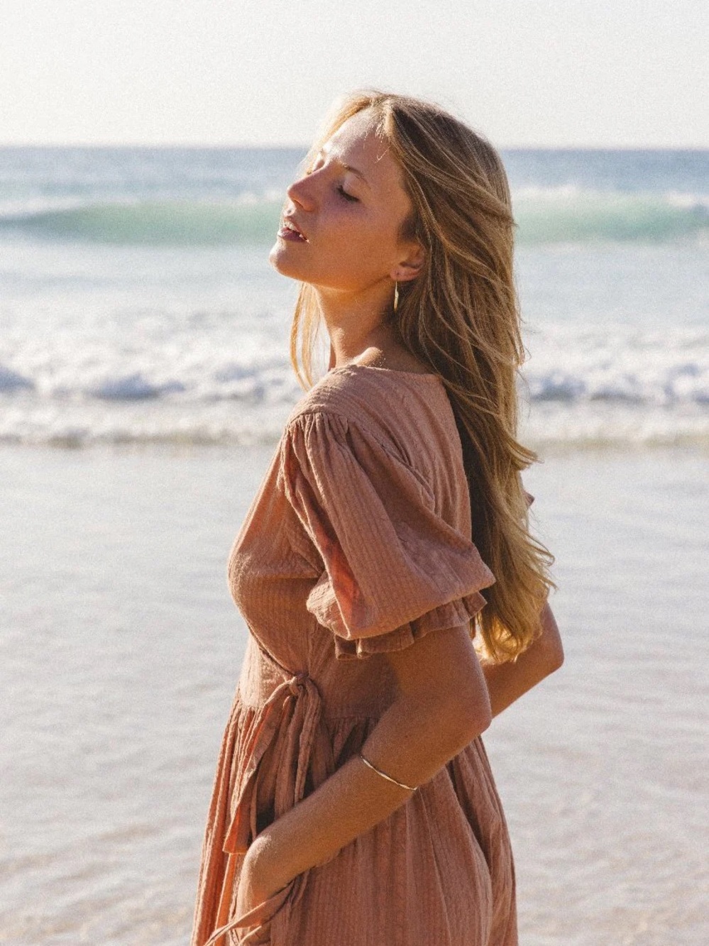 Daughters of India Uma Maxi Dress Clay Small NWT Sold Out on the Website - Picture 6 of 9
